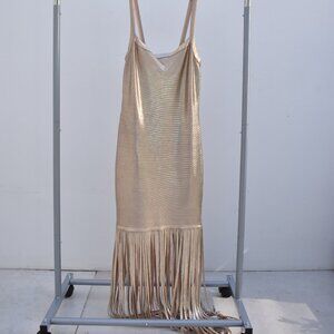 Marciano by Guess Gold Metallic Fringe Dress – Size M
